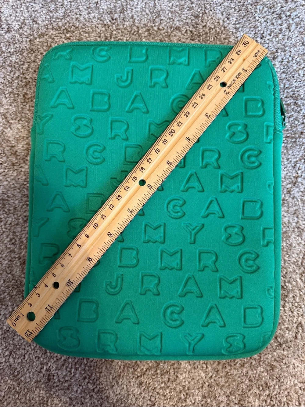 Marc by Marc Jacobs Emerald Green Embossed Tablet Case with Gold Plate